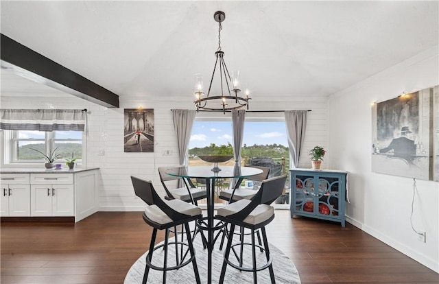 155 Pride Dr, Rostraver, PA 15012 - dining room featuring a chandelier, dark wood-style flooring, and ornamental molding
