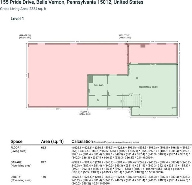 155 Pride Dr, Rostraver, PA 15012 - view of property floor plan