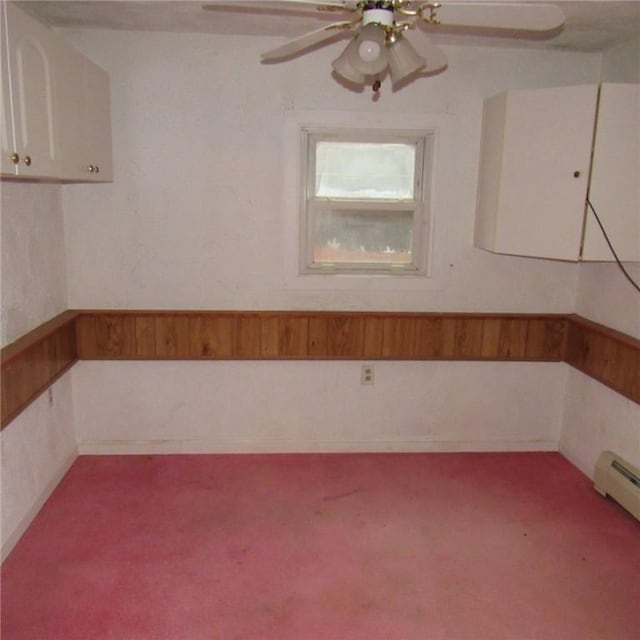 313 Dalton Run Rd, Conemaugh Twp Som, PA 15905 - carpeted spare room with ceiling fan and a baseboard radiator