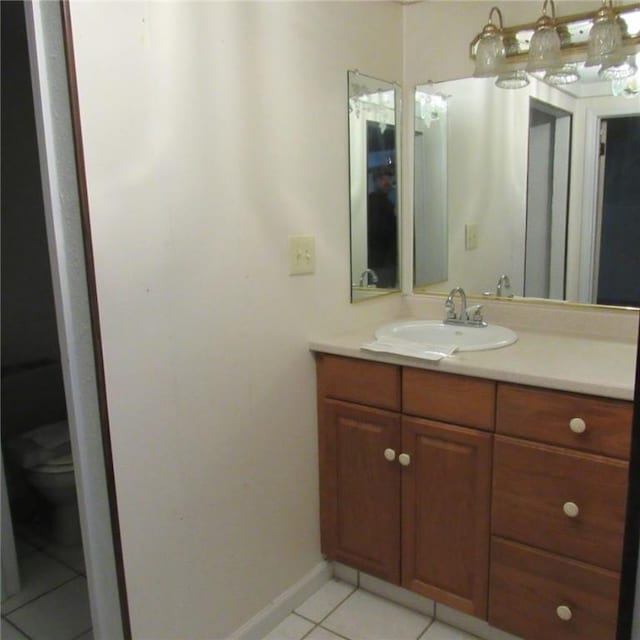 313 Dalton Run Rd, Conemaugh Twp Som, PA 15905 - bathroom featuring vanity, tile patterned flooring, toilet, and baseboards