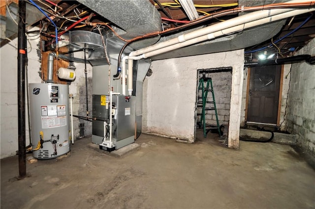 232 Center Ave, Elizabeth Twp/Boro, PA 15037 - unfinished basement featuring water heater and heating unit