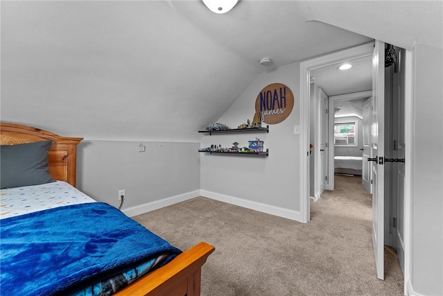 1368 Berryman Ave, South Park, PA 15129 - carpeted bedroom with baseboards and vaulted ceiling