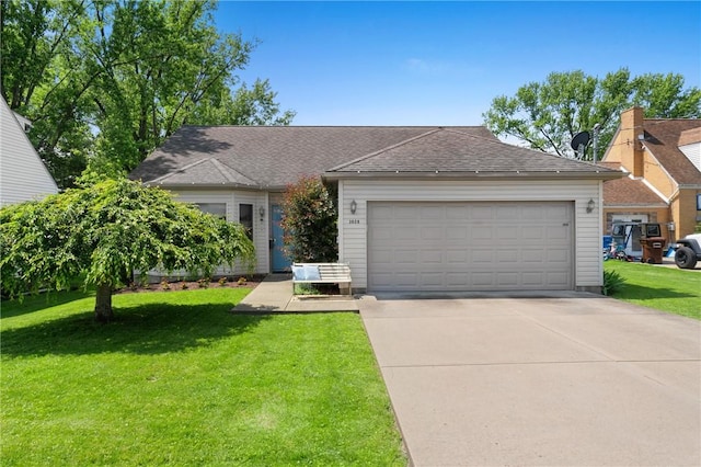 3028 Wachter Ave, Lower Burrell, PA 15068 - view of front facade with a front lawn, driveway, an attached garage, and a shingled roof