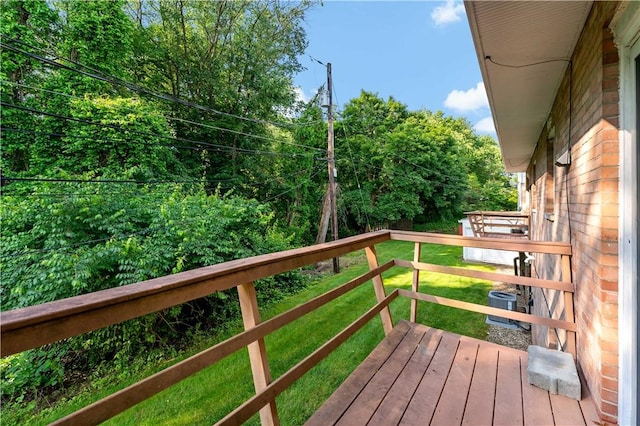 2603 19th St Unit E, Patterson Twp, PA 15010 - wooden deck with a lawn