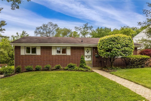 157 Kings Dale Rd, Churchill Boro, PA 15221 - view of front of house featuring a front yard and brick siding