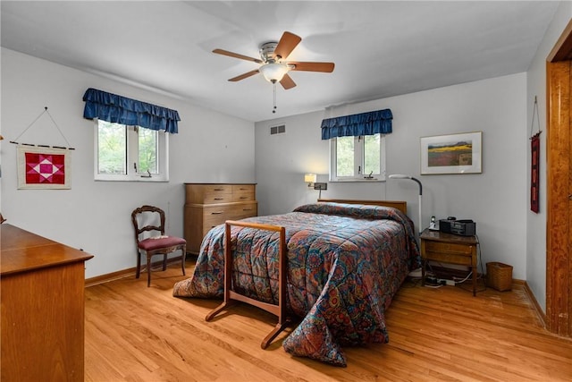157 Kings Dale Rd, Churchill Boro, PA 15221 - bedroom featuring light wood-style flooring, baseboards, and ceiling fan