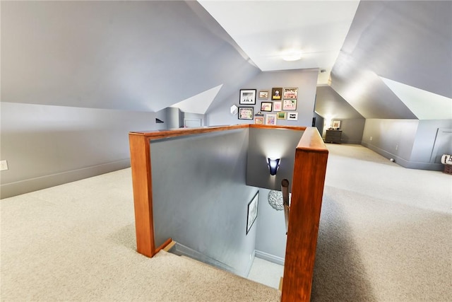 302 3rd St N, Versailles, PA 15137 - additional living space with carpet flooring, vaulted ceiling, and baseboards