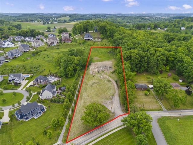 9660 Goehring Rd, Cranberry Twp, PA 16066 - aerial perspective of suburban area featuring property parcel outlined