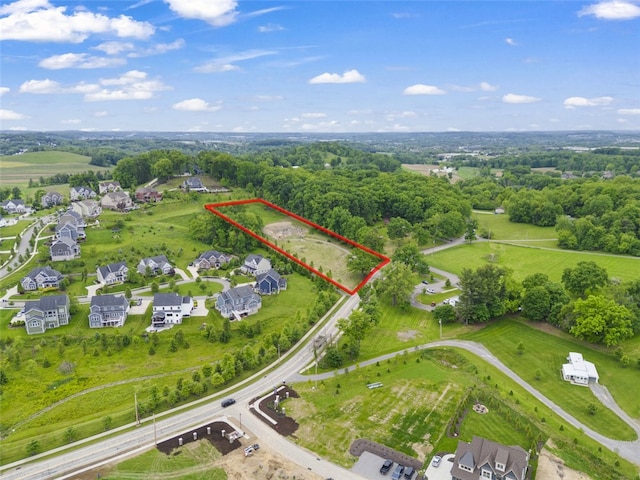 9660 Goehring Rd, Cranberry Twp, PA 16066 - aerial view of residential area featuring property parcel outlined