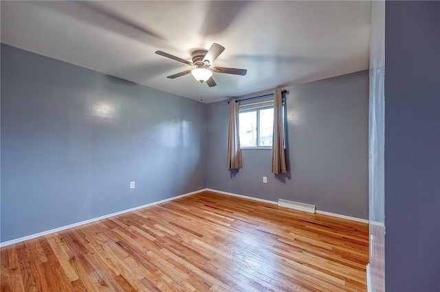 111 York Way, Center Twp Bea, PA 15061 - empty room with a ceiling fan, light wood-style floors, and baseboards