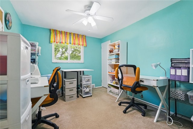 652 Westland Dr, Richland, PA 15044 - carpeted office space with a ceiling fan