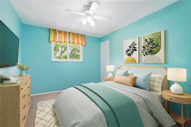 652 Westland Dr, Richland, PA 15044 - carpeted bedroom with ceiling fan and baseboards