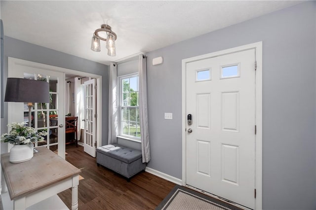 132 Naughton Cir, Forward Twp But, PA 16033 - entrance foyer featuring wood finished floors, baseboards, and french doors