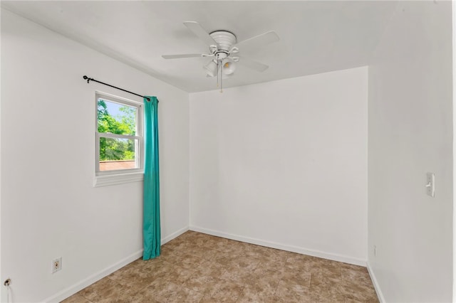 3316 Evans Dr, South Park, PA 15332 - spare room featuring a ceiling fan and baseboards