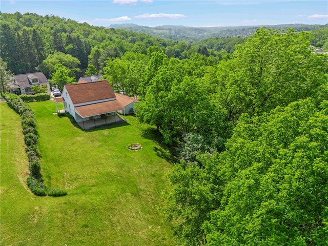 3316 Evans Dr, South Park, PA 15332 - aerial view of property and surrounding area featuring a forest