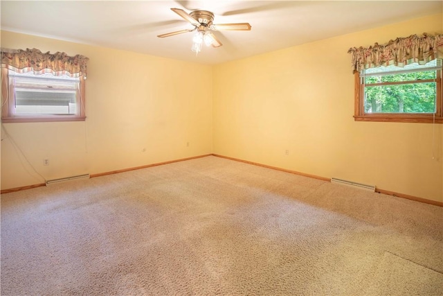 3460 Ridgewood Dr, Hermitage, PA 16148 - carpeted spare room with a ceiling fan and baseboards
