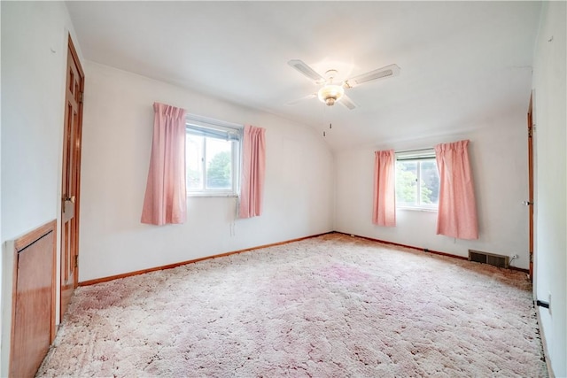 612 Highview Rd, Baldwin Twp, PA 15234 - carpeted empty room featuring baseboards, a ceiling fan, and lofted ceiling