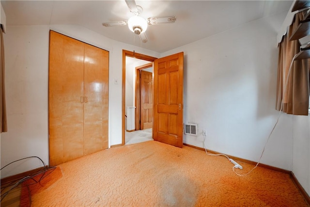 612 Highview Rd, Baldwin Twp, PA 15234 - unfurnished bedroom featuring a closet, light colored carpet, baseboards, and a ceiling fan
