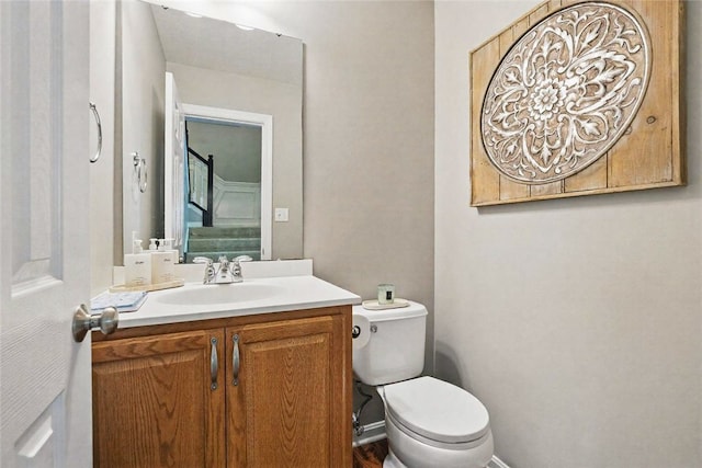 901 Montclair Dr, Moon/Crescent Twp, PA 15108 - half bathroom with toilet, vanity, and baseboards