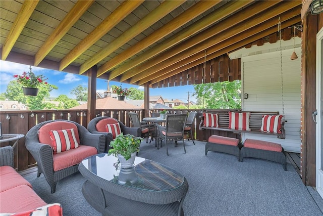 1201 Carlisle St, Natrona Hts/Harrison Twp, PA 15065 - view of patio featuring outdoor dining area and an outdoor living space