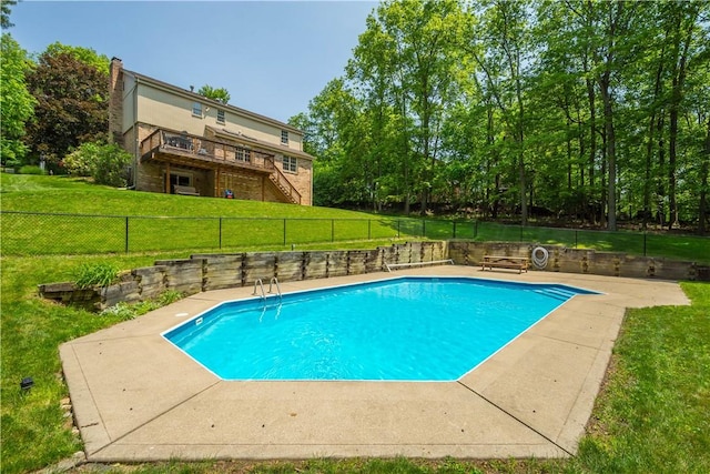 511 Clubview Dr, Peters Twp, PA 15317 - view of swimming pool with stairs and a deck