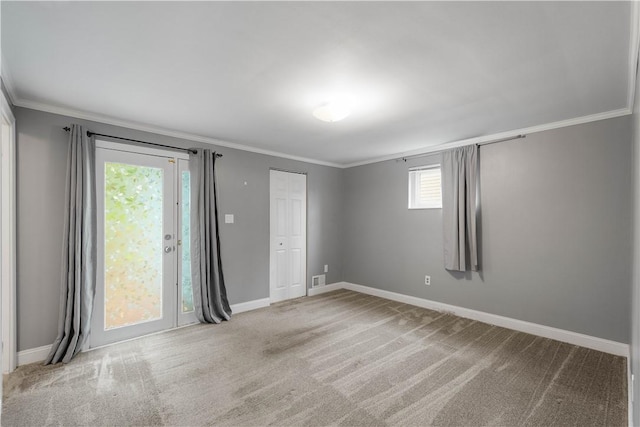 1064 Glen Oak Dr, Bethel Park, PA 15102 - empty room featuring crown molding and carpet flooring