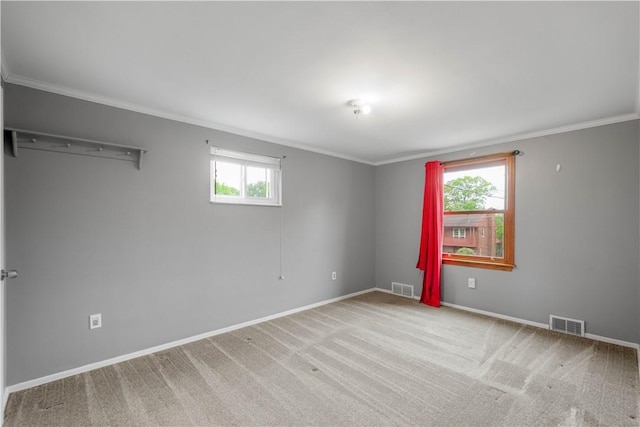 1064 Glen Oak Dr, Bethel Park, PA 15102 - spare room with ornamental molding and carpet flooring