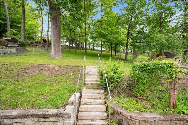 1064 Glen Oak Dr, Bethel Park, PA 15102 - view of yard with stairway