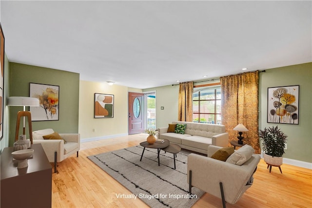 1064 Glen Oak Dr, Bethel Park, PA 15102 - living area featuring wood finished floors and recessed lighting
