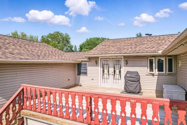 260 S Oakdale Ave, Hermitage, PA 16148 - deck with a grill and french doors