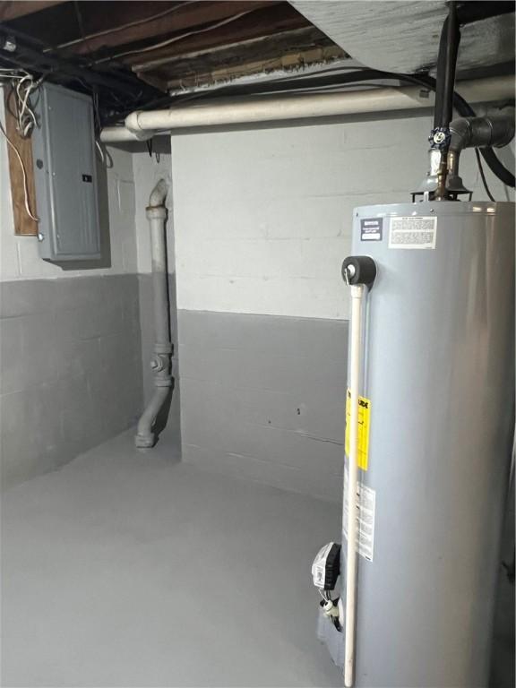 2617 S Hermitage Rd, Hermitage, PA 16148 - unfinished below grade area featuring water heater and electric panel