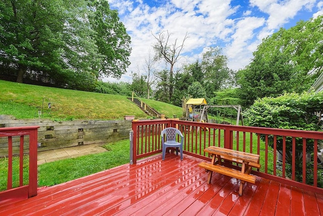 504 Diablo Dr, Bethel Park, PA 15102 - deck with a playground and a yard