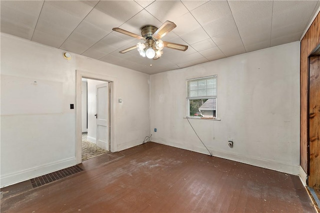 104 W Rd, Shaler, PA 15209 - empty room with wood-type flooring, ceiling fan, and baseboards