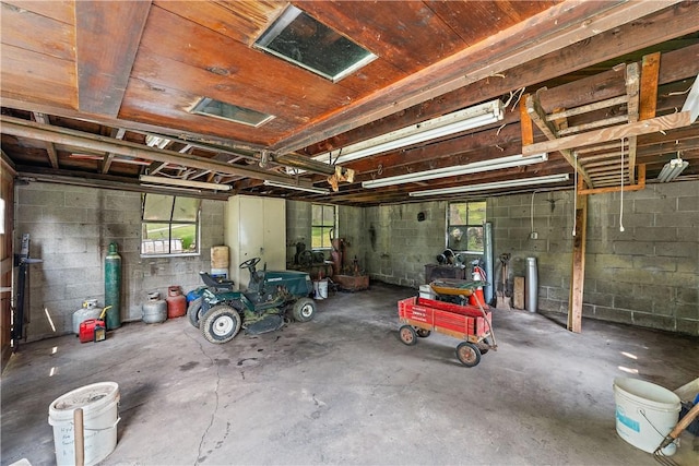 104 W Rd, Shaler, PA 15209 - garage with concrete block wall