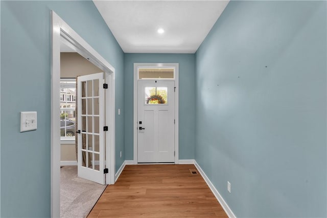 121 Derby Ln, North Fayette, PA 15071 - entrance foyer with baseboards and light wood finished floors