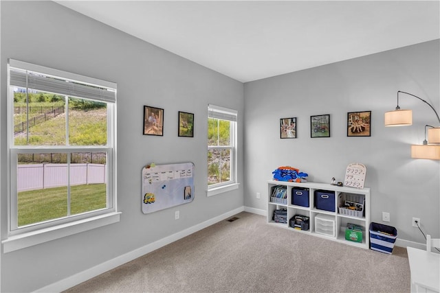 121 Derby Ln, North Fayette, PA 15071 - game room featuring baseboards and carpet flooring