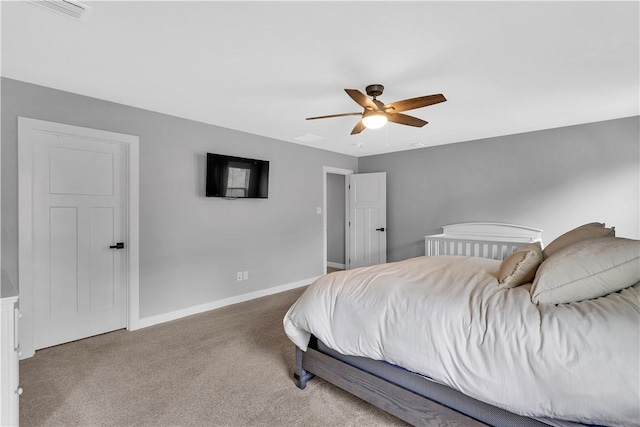 121 Derby Ln, North Fayette, PA 15071 - bedroom with carpet, baseboards, and a ceiling fan
