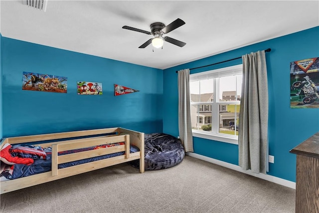 121 Derby Ln, North Fayette, PA 15071 - bedroom with carpet flooring, baseboards, and a ceiling fan
