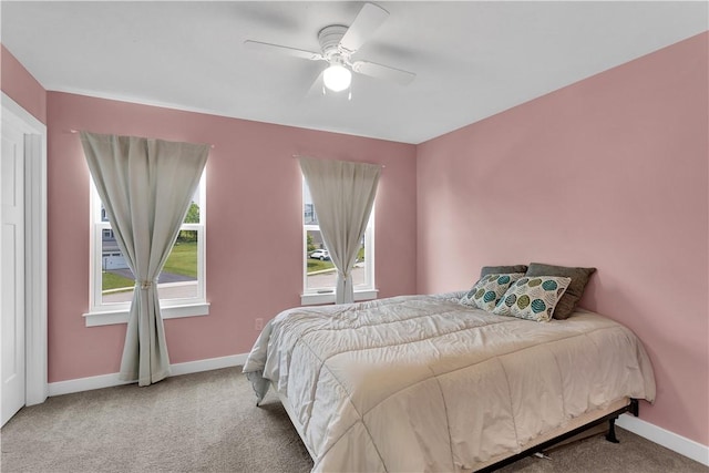 121 Derby Ln, North Fayette, PA 15071 - bedroom featuring carpet floors, baseboards, and a ceiling fan