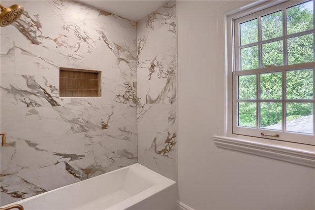 129 S Dr, Fox Chapel, PA 15238 - full bathroom with healthy amount of natural light,  shower combination, and baseboards