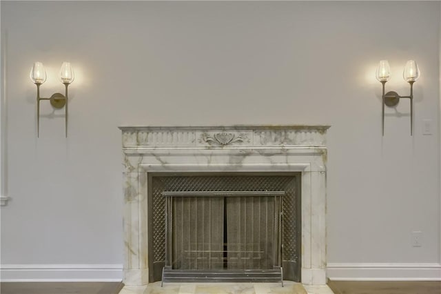 129 S Dr, Fox Chapel, PA 15238 - detailed view of a fireplace and baseboards