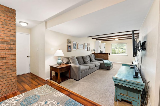227 Shady Knoll Dr, Scott Twp Sal, PA 15220 - living area with wood finished floors and baseboards