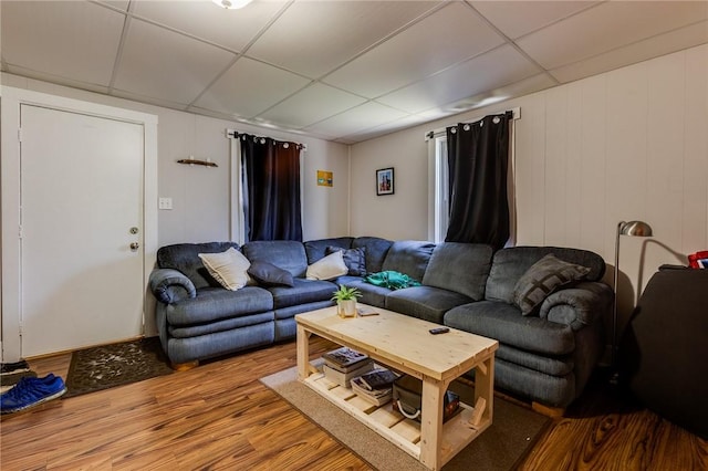 149-151 French St, Hempfield Twp Wml, PA 15601 - living area featuring a paneled ceiling and wood finished floors