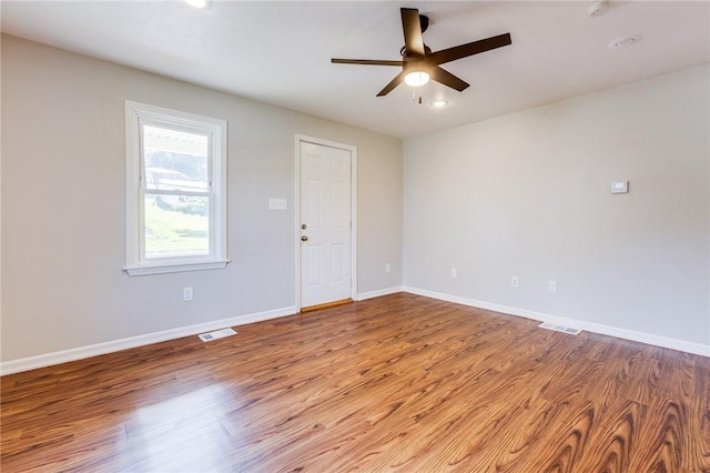 149-151 French St, Hempfield Twp Wml, PA 15601 - spare room with a ceiling fan, wood finished floors, baseboards, and recessed lighting
