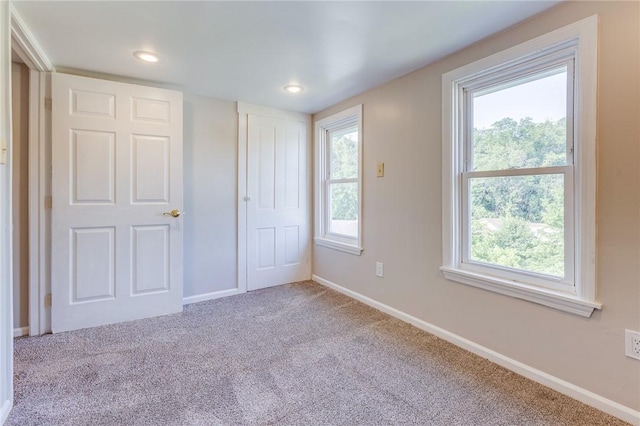 149-151 French St, Hempfield Twp Wml, PA 15601 - unfurnished bedroom featuring baseboards, carpet flooring, and recessed lighting