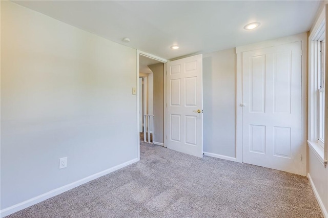 149-151 French St, Hempfield Twp Wml, PA 15601 - unfurnished bedroom featuring carpet, baseboards, and recessed lighting