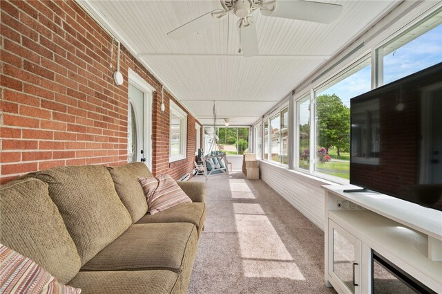 3702 School Rd, Murrysville, PA 15668 - sunroom / solarium featuring ceiling fan and an outdoor hangout area