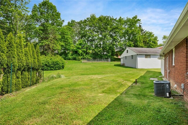 3702 School Rd, Murrysville, PA 15668 - view of grassy yard featuring central air condition unit