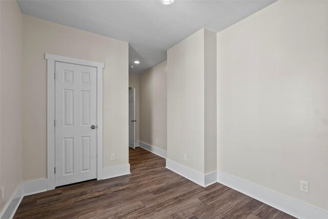 2532 Larkins Way S, Side, PA 15203 - spare room with dark wood-type flooring, baseboards, and recessed lighting