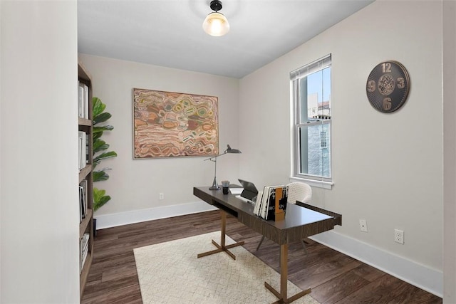 2532 Larkins Way S, Side, PA 15203 - home office with dark wood-style floors and baseboards